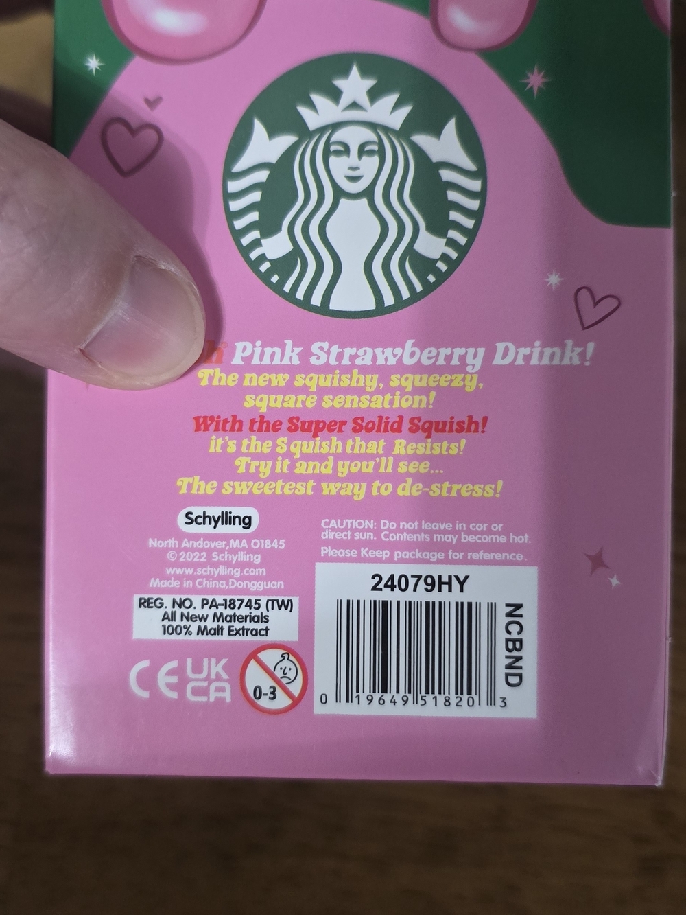 Starbucks Purple Glitter Squeeze Drink Toy - Picture 3 of 5
